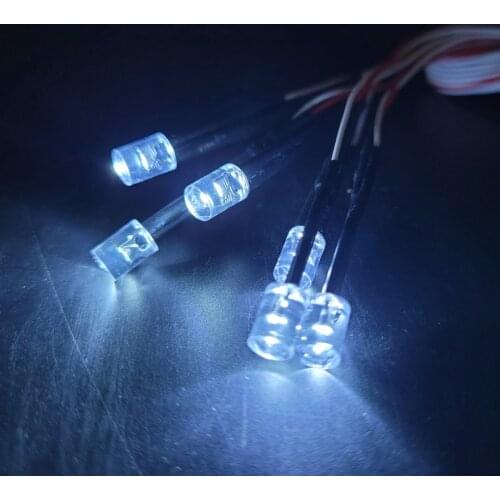 Pre-wired 12V SMD LED Cold White, 60cm wires pre soldered,model cars/trains/railway/railroad/starship lighting and electronic