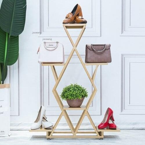 Simple Clothing Store Multi-layer Display Rack Shopping Mall Storage Holders Wrought Iron Living Room Hallway Porch Shoe Shelf