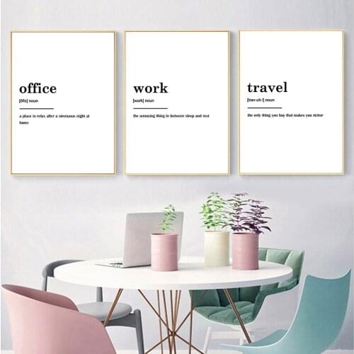 Modern Interest Occupation Quotes Canvas Painting Prints Wall Decorative Posters for Office Simple Room Aisle Decor Art Pictures