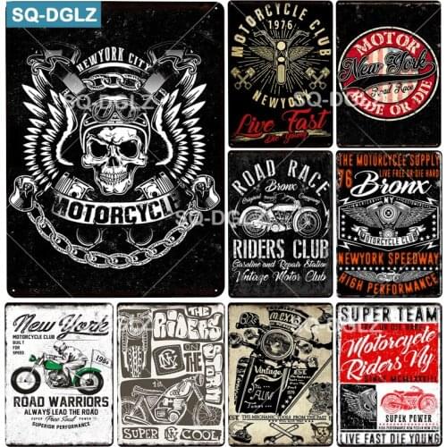 [SQ-DGLZ] Ride Or Die Metal Sign Vintage Metal Plaque Plate Wall Decor Tin Signs Motorcycle Club Poster Gift