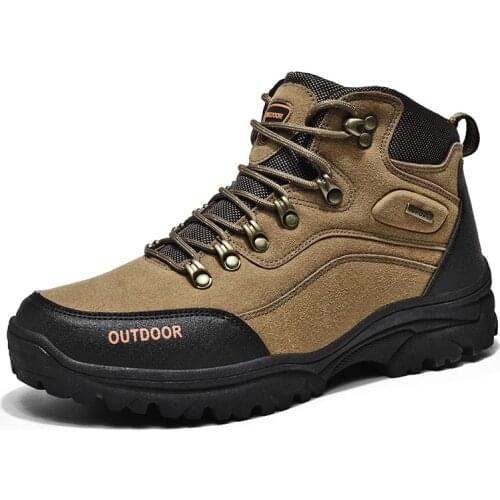 Outdoor Sport Trekking shoes Anti-Skid Rock Climbing Mountain Hunting Shoes Durable soft Lace Up tactical boots military for men