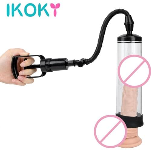 IKOKY Vacuum Pump Penis Extender Sex Toy For Men Male Masturbator Penis Trainer Delayed Ejaculation Penis Enlargement Penis Pump