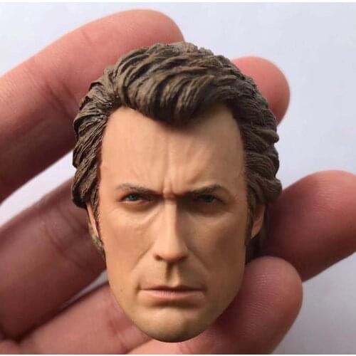 1/6 Scale Harry Callaha Head Carving Dirty Harry Clint Eastwood Head Sculpt Without Neck for 12in Action Figure Toy