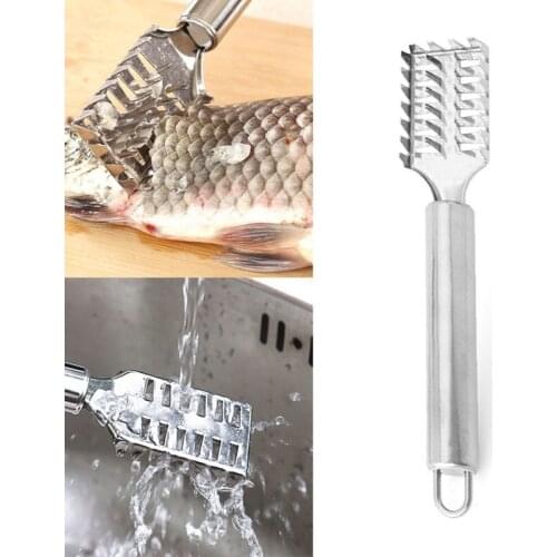 1pcs Stainless Steel Kitchen Tool Fish Scale Remover Cleaner Scaler Scraper Peeler useful home