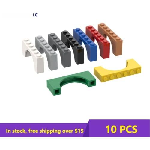 10PCS Plate BrickCompatible Assembles Particles 15254 Brick Arch 1x6x2 Building Blocks Parts DIY Educational Creative Gift Toys