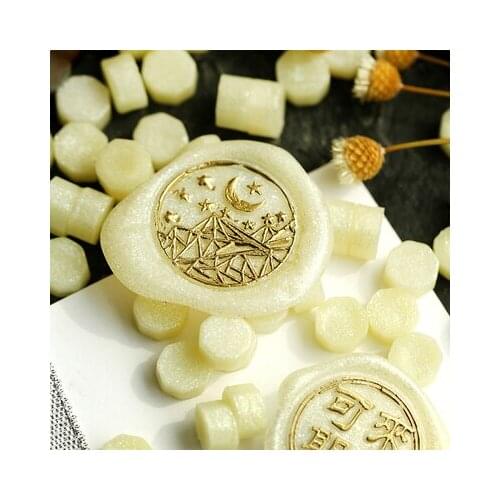 160pcs Transparent Pearl White Wax Seal for Sealing Octagon Beads Jar Envelope Wedding Packaging Postcard Postage Stamp