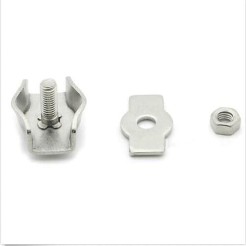 50 pcs M2 1/16Simplex Cable Clamp Wire rope Clips fixing for wire rope