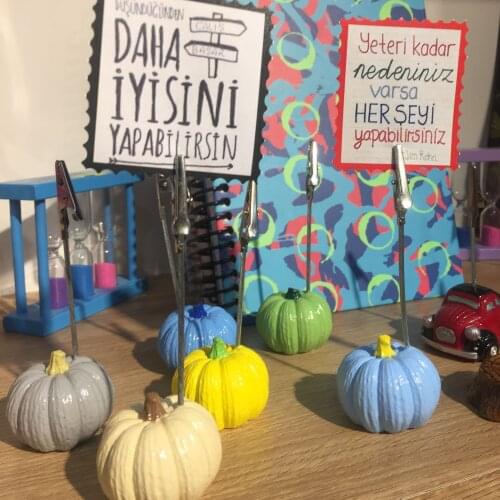 Bivarts marka kağıt tutucu turuncu, fotoğraf tutucu, timsah tel fotoğraf klip, hediyelik masaüstü tutucu