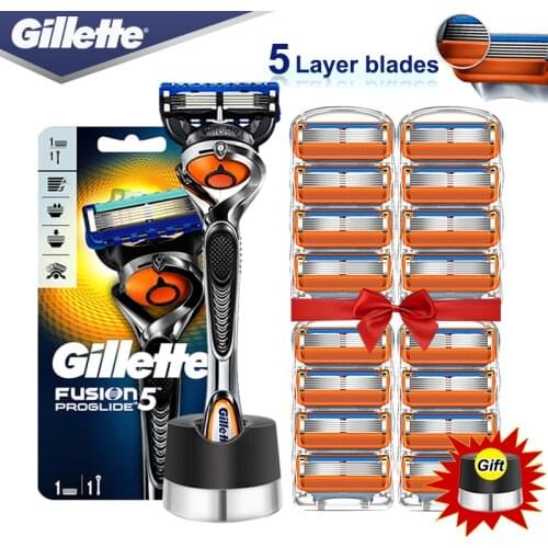 Shaver For Men Gillette Fusion 5 Proglide Safety Razor Shaving Machine Cassettes Razor Blades Case Shavette With Stand Shave Kit