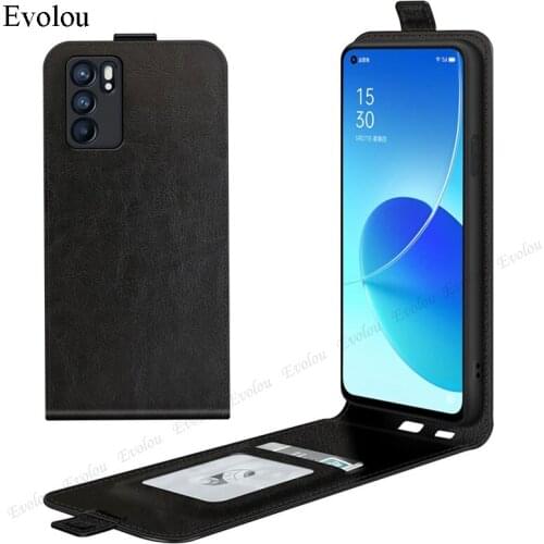 Flip Leather Case Cover for OPPO Reno 6 Pro Phone Bag Vertical Wallet Flip Case for OPPO Reno 5 Pro Plus Protection Cover Capa