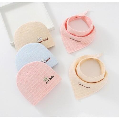 Cotton Baby Caps&hats Infant Boys Bibs Toddler Clothes Set Baby Accessories Newborn Photography