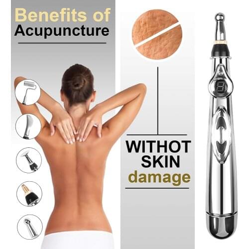 5 Heads Meridians Energy Pen 2020 Electric Acupuncture Point Massage Pen Laser Therapy Heal Relief Pain Tools Dropship