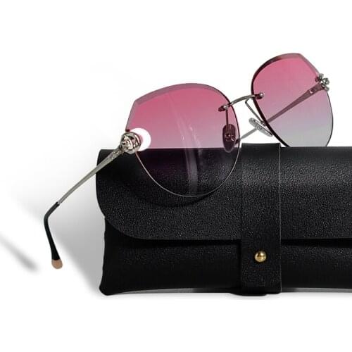 MS Brand Designer Women Polarized Sunglasses Fashion Rimless Ladies Vintage Female Sun Glasses oculos UV400