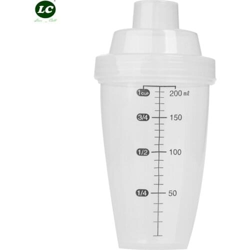 Shake Cup Protein Powder Milkshake Cup Milk Tea Mug Scale Shake Cup Exercise Water Bottle 200ml