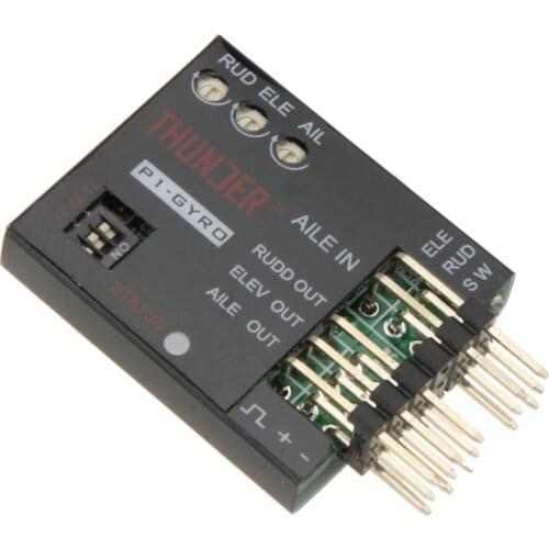 MACH P1-GYRO 3-Axis Flight Controller Stabilizer System Gyro For Fixed Flying Wing Black