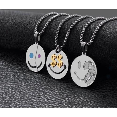 Fashion necklace titanium steel punk street men and women all-match hip-hop pendant jewelry