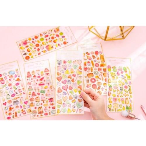 1pcs/lot Sweet Cake Fruit Crystal Epoxy StickersDIY Decorative Stickers Handbook Diary DIY wedding decoration Sticker