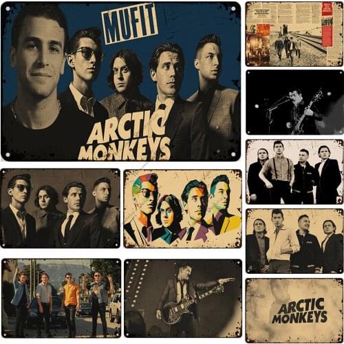Singer Band Wall Plate Arctic Monkeys Metal Signs Poster Music Metal Tin Sign Rusty Vintage Poster Home Club Pub Bar Wall Decor