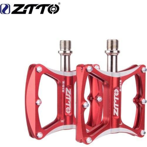 ZTTO Bicycle Parts MTB Bike Aluminum Alloy Ultralight Bicycle Pedal 4 Bearings CNC Non-slip Bicycle Pedals Antiskid Riding Pedal