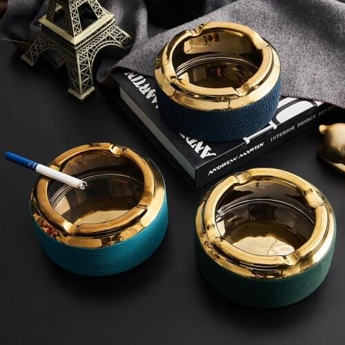 Ashtray Creative ceramic retro Ashtray Personalized Home Living room office trend light luxury net red Ashtray