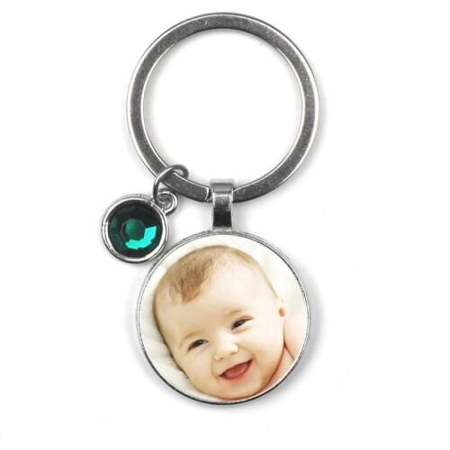 Personalizeds Custom Keychain Photo Mum Dad Baby Children Grandpa Parents Custom Designed Gift Family crystal Anniversary Gift
