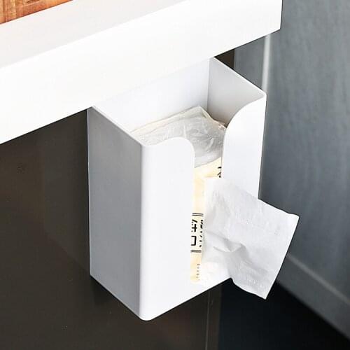 Plastic Tissue Cover, No Hole, Wall Mounted, Traceless Tissue Box, Napkin, Household Carton
