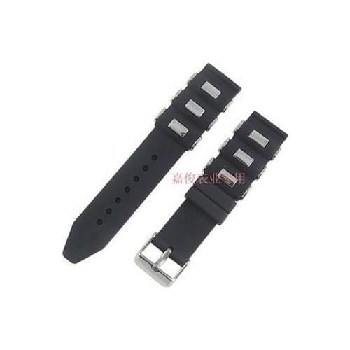 Unisex Black Divers Rubber Silicone Watch Band Strap Replacement 18/20/22mm