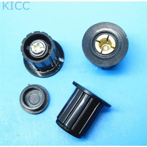 WXD3-13 Black Plastic knob KYP16-16-4 potentiometer knob 5Pcs