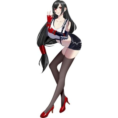 RuleMylife Sexy Hot Game Anime Girl Tifa Car Sticker Detachable For BMW E46 E90 Volkswagen Passat Laptop Wall