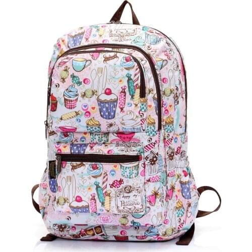 Boys and girls Cartoon Backpacks Student School Bag Graffiti Backpack Cartoon Print Rucksack Travel Pack Laptop Bag
