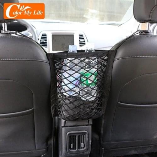 Car Seat Elastic Mesh Net for Honda Civic Fit Crv Accord Jazz City for Seat Leon Ibiza Ateca Ateca Interior Nets Accessories