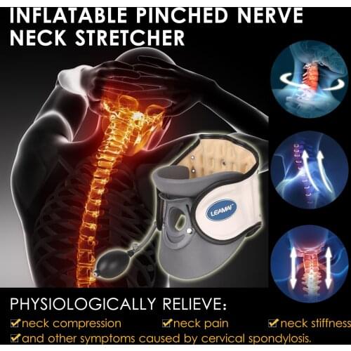 Neck Collar Medical Cervical Collar Neck Traction Device Inflatable Pinched Nerve Neck Stretcher for Neck Pain Relief & Support