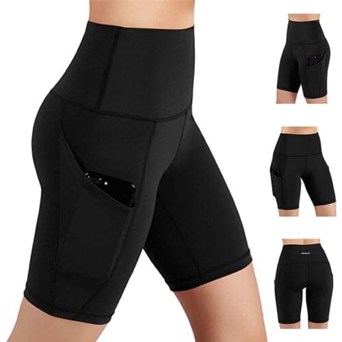 Fashion Women Summer Gym Sports Home Body Exercise Shorts Cycling Shorts Black High Waist Skinny Stretchy Shorts