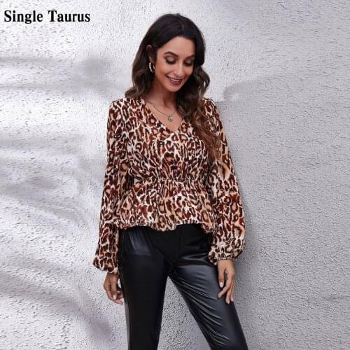 Леопардовые блузки Single Taurus China At AliExpress