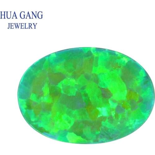 OP11 Opal Loose Stones Oval Shape Base Cabochon Created Opal Beads Semi-Precious Stones For Jewelry Making 3x5mm-10x14mmmm