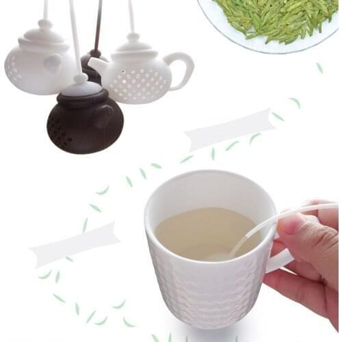 1PC Teapot Shaped Tea Strainer Portable Silicone Tea Filter Loose Leaf Tea Infuser Spice Infuser Filter Tool Kitchen Accessories