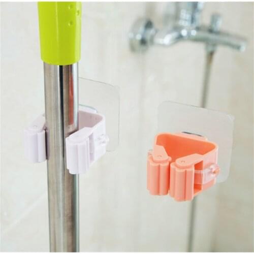 Mop Rack Wall Mounted Mop Holder Broom Holder Hanger Shelf Organizer Hook Household Kitchen Organizer Bathroom Accessories