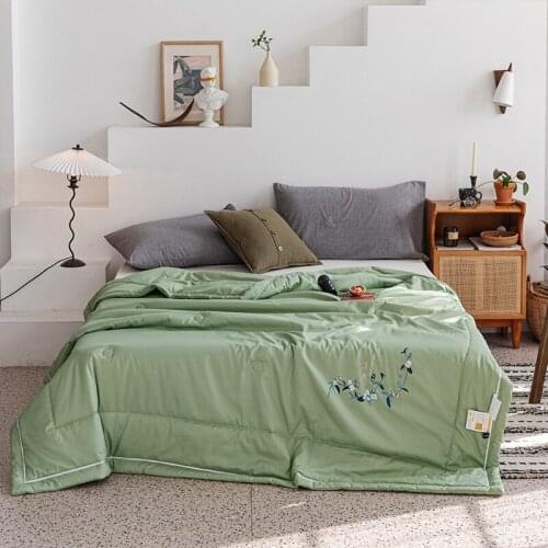Light Weight Summer Mint Fiber Soybean Summer Duvet Single Double Air Conditioning Quilt New Summer Cool Quilt Summer Comforter