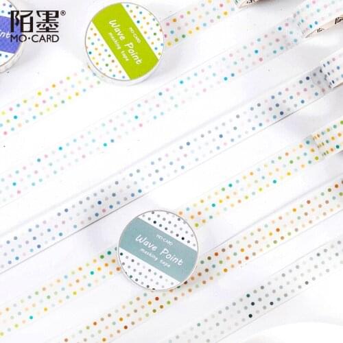 Fresh literary account Colorful dots Washi Tape DIY Planner Masking Adhesive Tapes Stickers Decorative Stationery