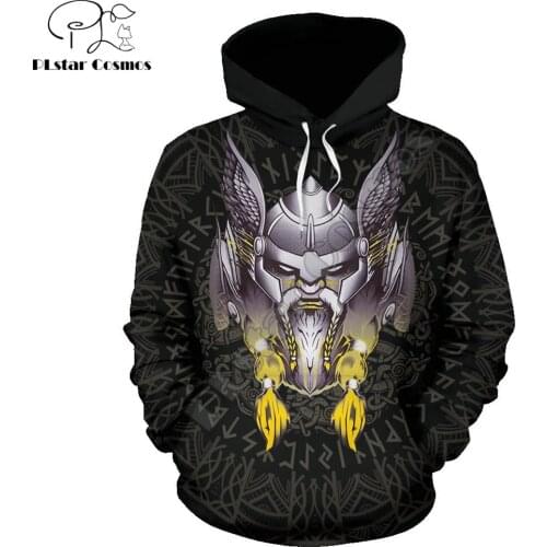Vikings hoodies Odin Wing Nordic Runes 3D Printed Mens Zip Up Hoodie Tattoo Harajuku Streetwear Pullover Unisex Casual Tracksuit