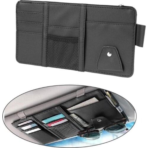 VODOOL Auto Car Sun Visor Organizer Pouch Storage Bag Card Pen Sunglasses Holder Multi-Purpose Interior Accessories Car Styling