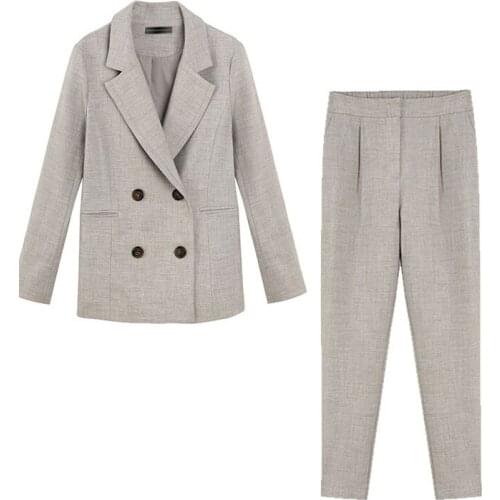 WICCON Women's Trouser Suits With Stripes
