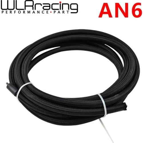 WLR RACING - 6 AN Pros Lite Black Braided Racing Hose Fuel Oil Line 350 PSI WLR7312