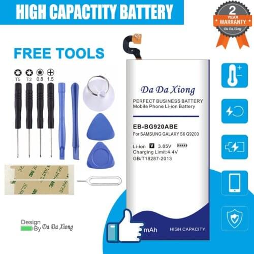 Da Da Xiong 3700mAh EB-BG920ABE Li-ion Phone Battery for Samsung Galaxy S6 G9200 G920f G920i G920A G920S G920L G920K