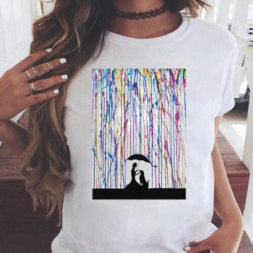 Women T-shirts Love Dog Pet Printing 90s Short Sleeve Fashion Cartoon Graphic Print Female Summer T Top Shirt Tee T-Shirt
