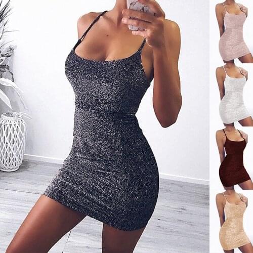 Woman Summer Dress 2021 Europe AliExpress Hot Explosion Sleeveless Strap Slim Bright Bu Dress New Dresses Vestidos SJ5188