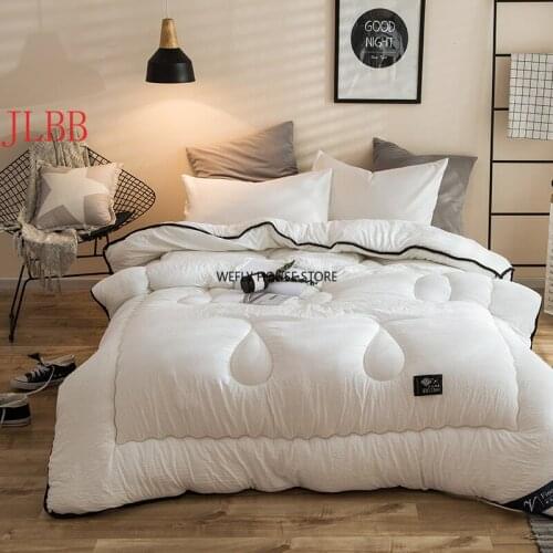 Winter white comforter warm bed quilts washed cotton pastoral style home duvets 200*230cm thicken covers king size throw quilts
