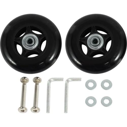 2 Set Luggage Suitcase Replacement Wheels OD 80mm