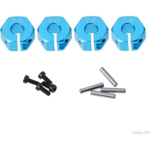 2019 1:10 RC Car Tire Parts Alloy 7.0 Wheel Hex 12mm Drive 4P HSP HPI Tamiya Car Set