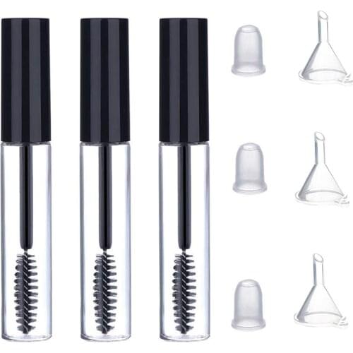 3Pcs 12ml Empty Mascara Tube With Eyelash Wand Funnels And Transfer Pipettes Set For Castor Oil DIY Mascara Container Set